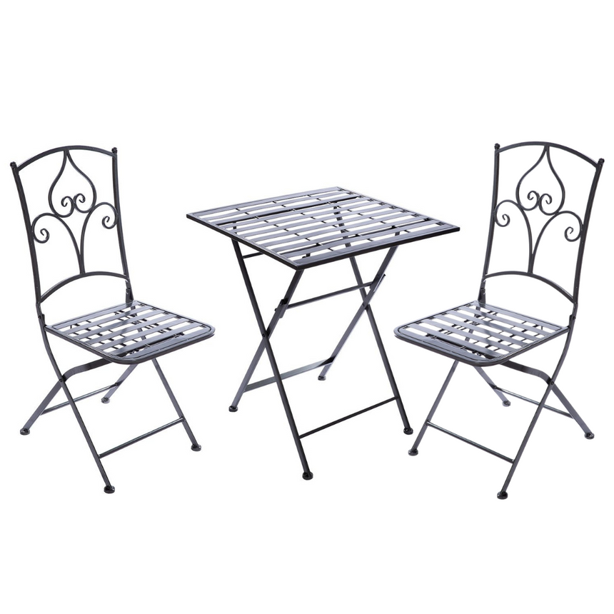 Stripes fém kerti bisztró szett