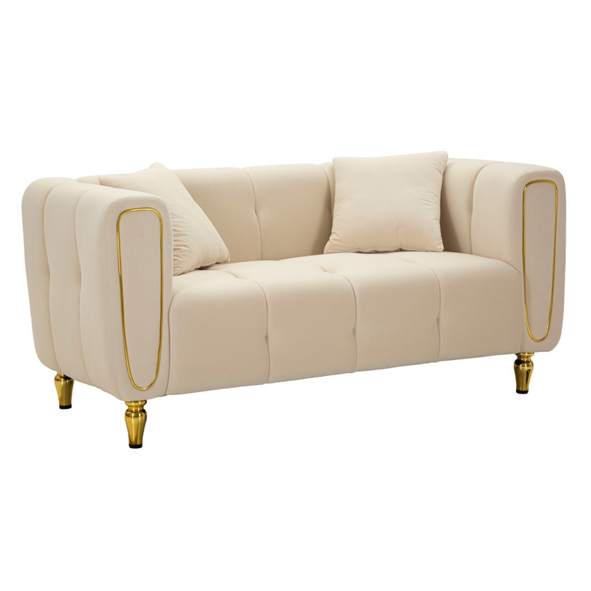 Alma 2-seater velvet sofa