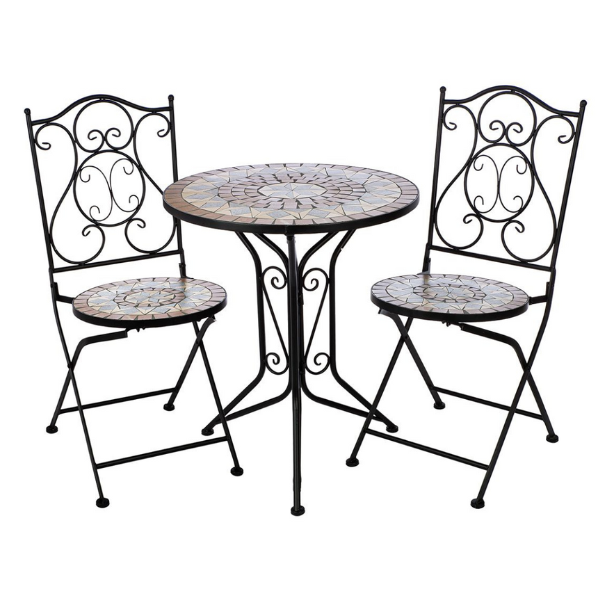 Mosaic fém kerti bisztró szett