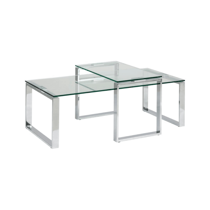 Katrine glass coffee table 115x69 set