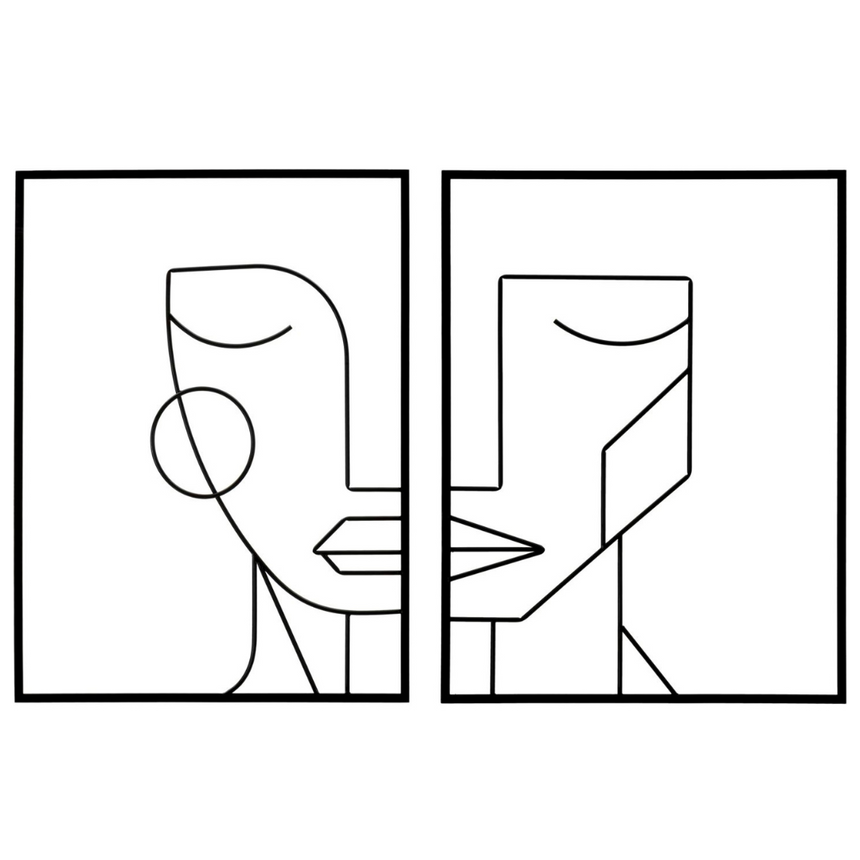 Tribal Simply fém falikép szett