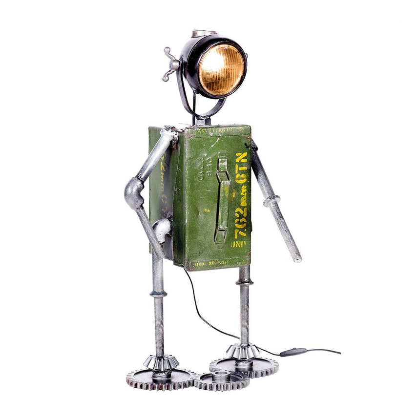 Monkey resin table lamp 34cm