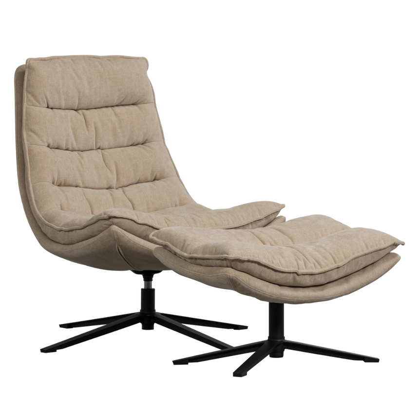 Kube szövet forgó fotel lábtartóval