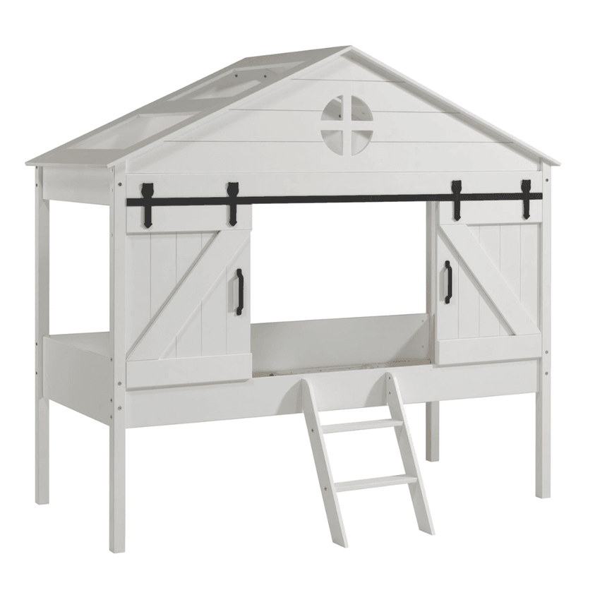 Barnie wooden house children's bed, 90x200 with bed frame