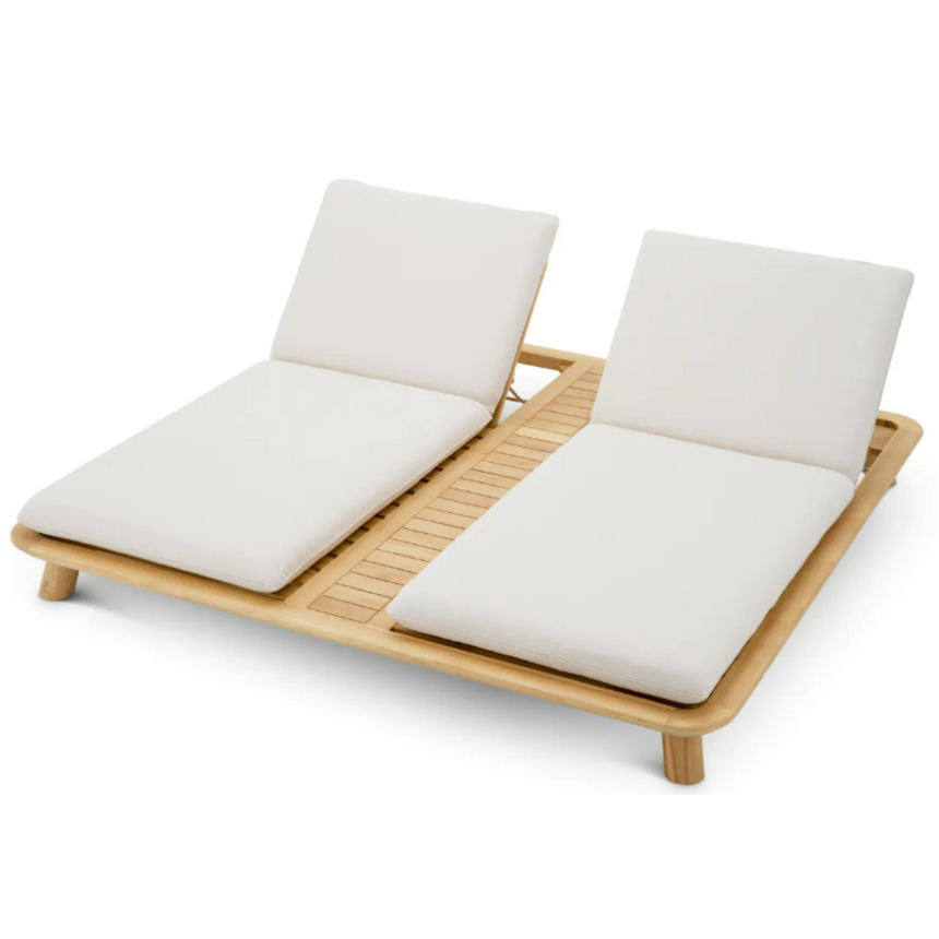 Weston wooden double sun lounger