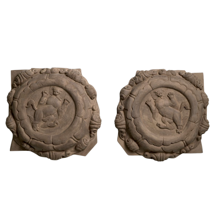 Jasper round metal flower pot medium