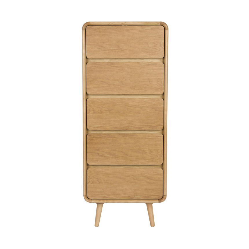 Rise wooden chest of drawers