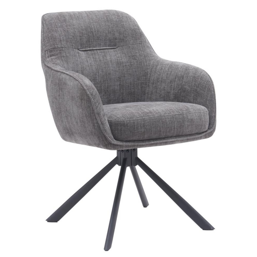 Avola fabric swivel chair with metal legs