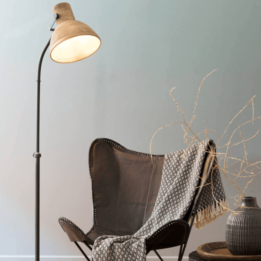 Imbert wooden floor lamp