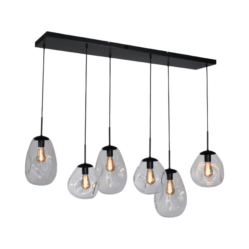 Lava 6 izzós átlátszó üveg függőlámpa