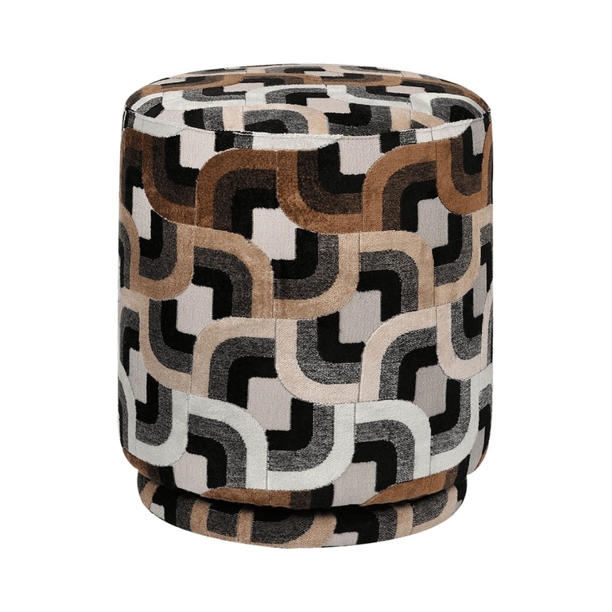 Madison fabric swivel pouf
