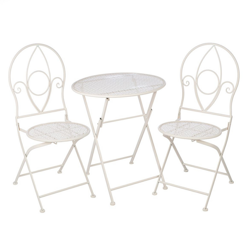 Floral fém kerti bisztró szett