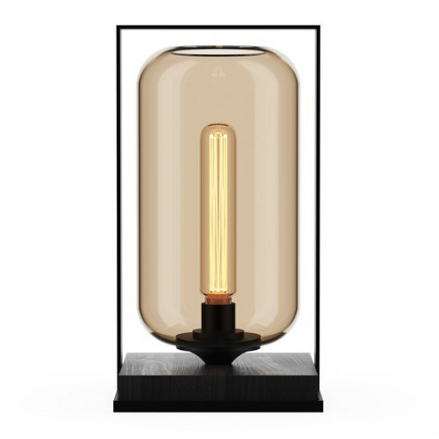 Tube Wood fa asztali lámpa Ø27x50