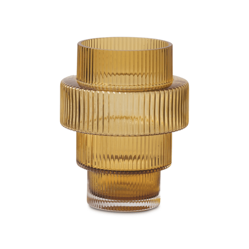 Steps glass candle holder