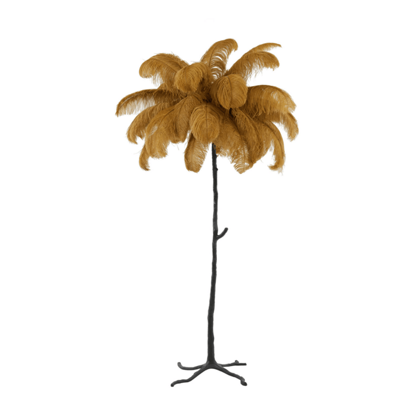Feather floor lamp