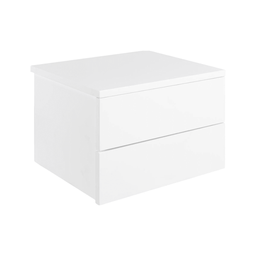 Avignon 2-drawer wall-mounted wooden bedside table