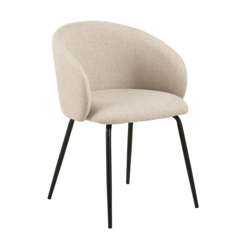 Eleanor fabric chair with black legs