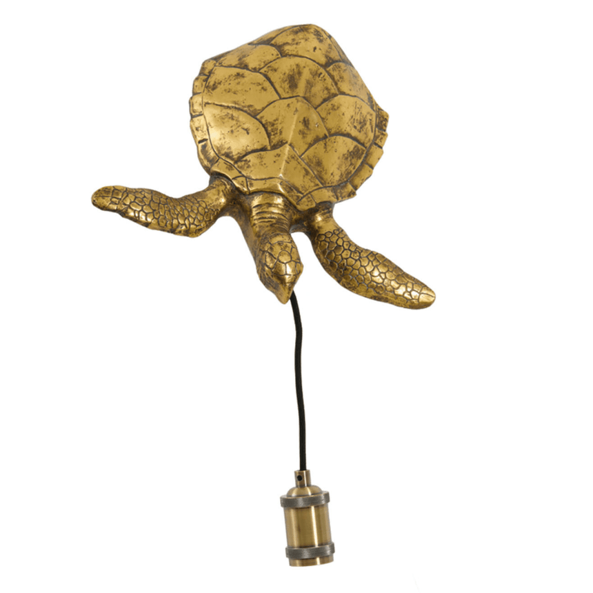 Turtle resin wall lamp