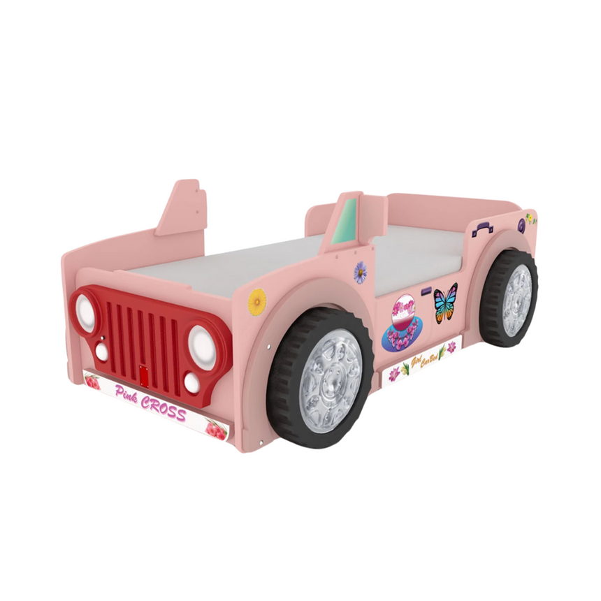 Jeep Pink wooden children's bed