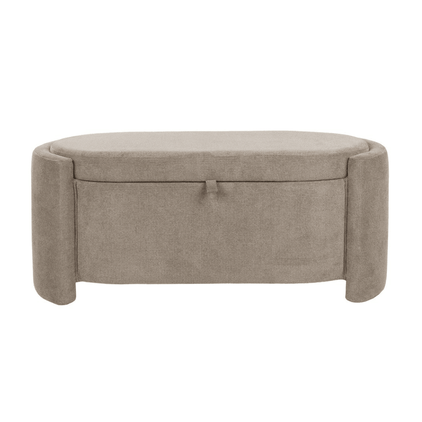 Miro fabric bench with storage