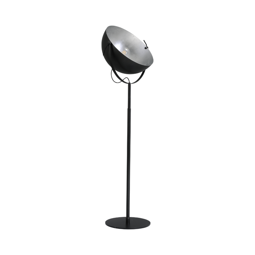 Larino metal floor lamp with silver interior 180
