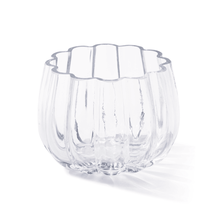 Melon glass candle holder