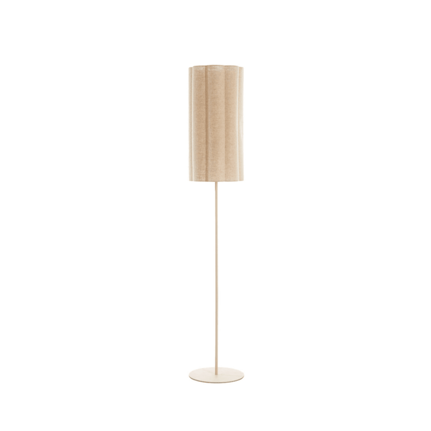 Fringe fabric floor lamp