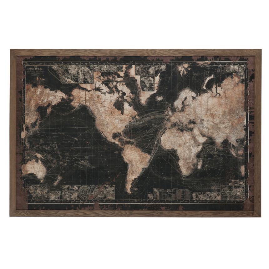 Map World LED vászon falikép