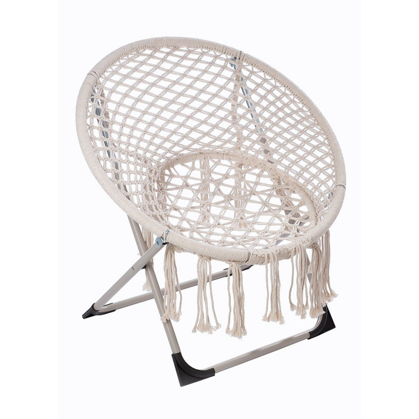 Cord fabric folding garden armchair