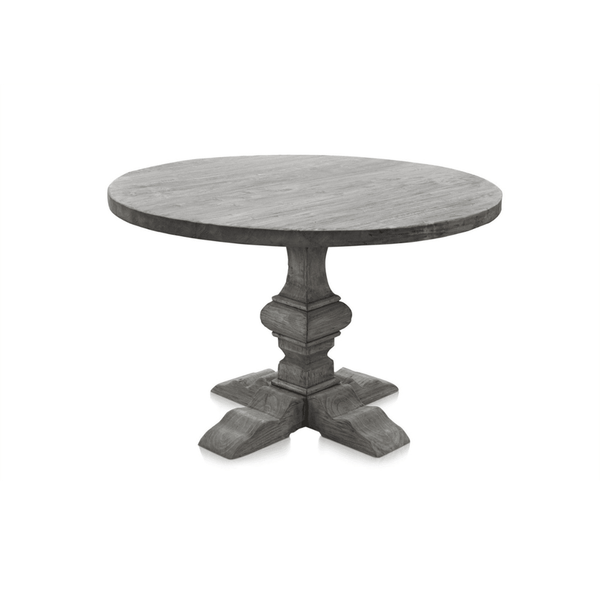 Column wooden dining table Ø120