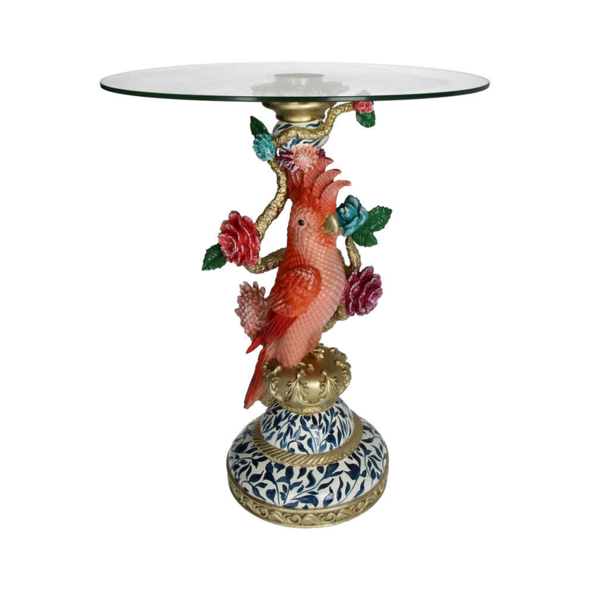 Birds üveg lerakóasztal