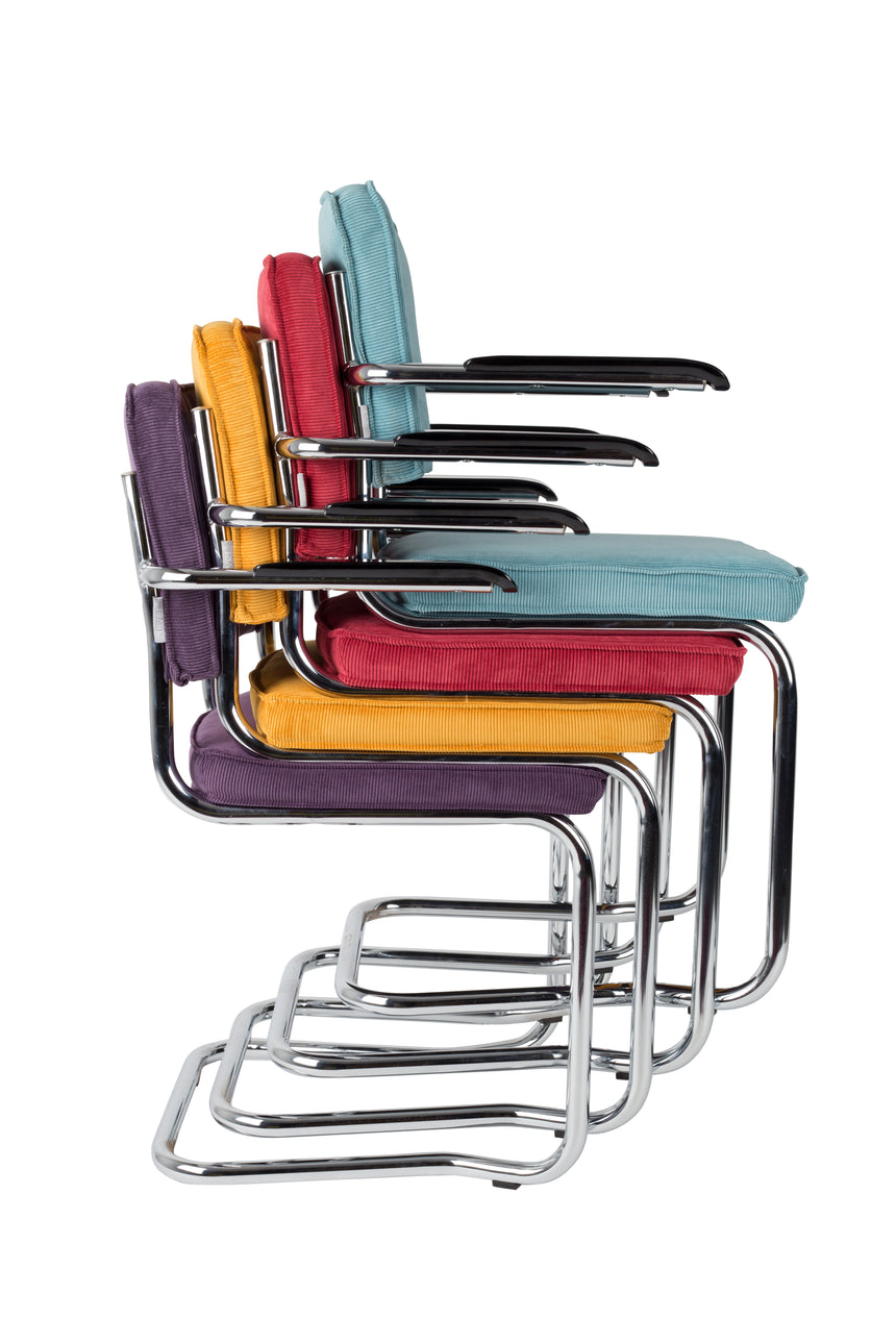 Ridge Kink Rib karfás kordbársony szék