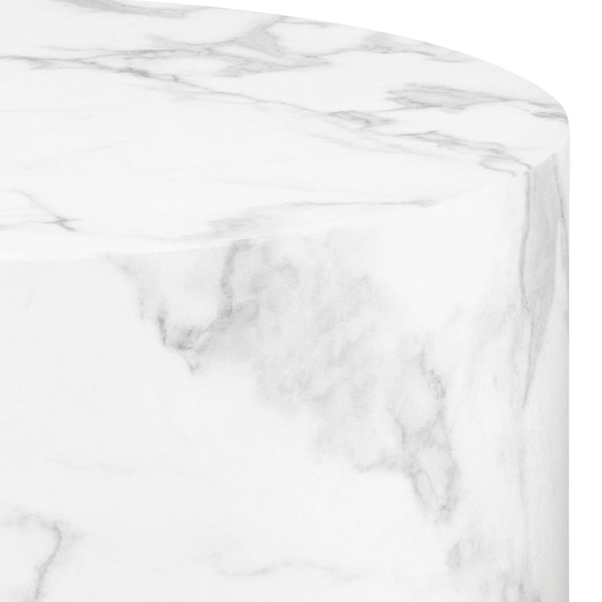 Dice marble effect coffee table set Ø58