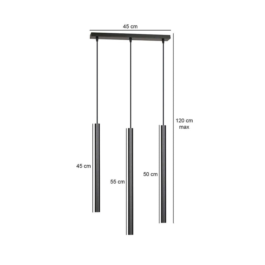 Selter 3 fém függőlámpa