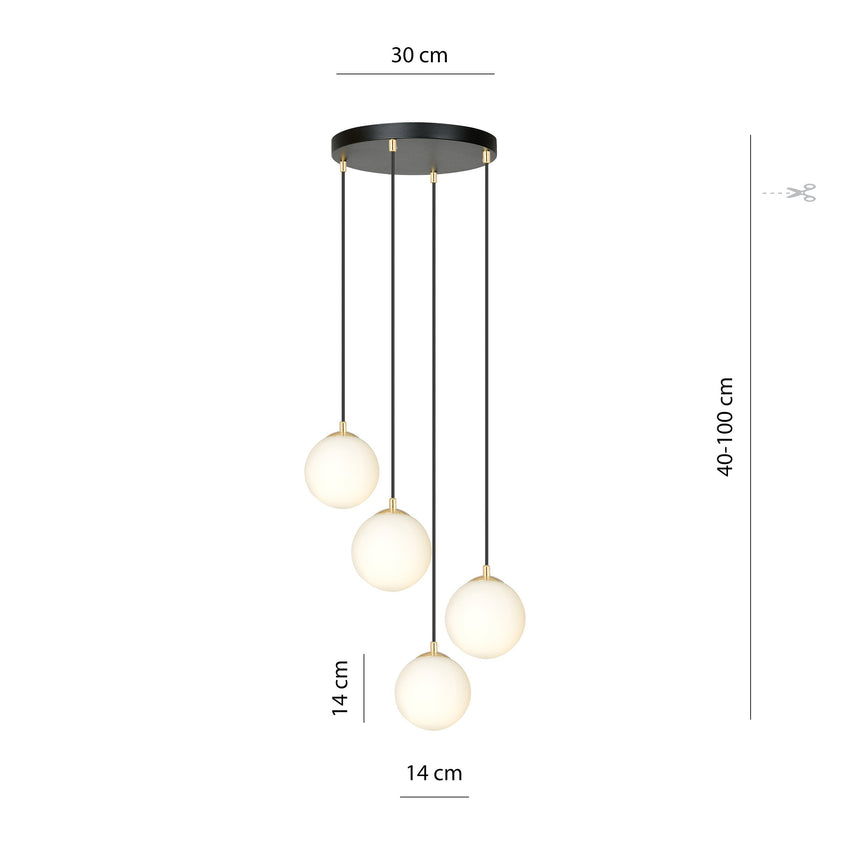 Royal 4 fém függőlámpa