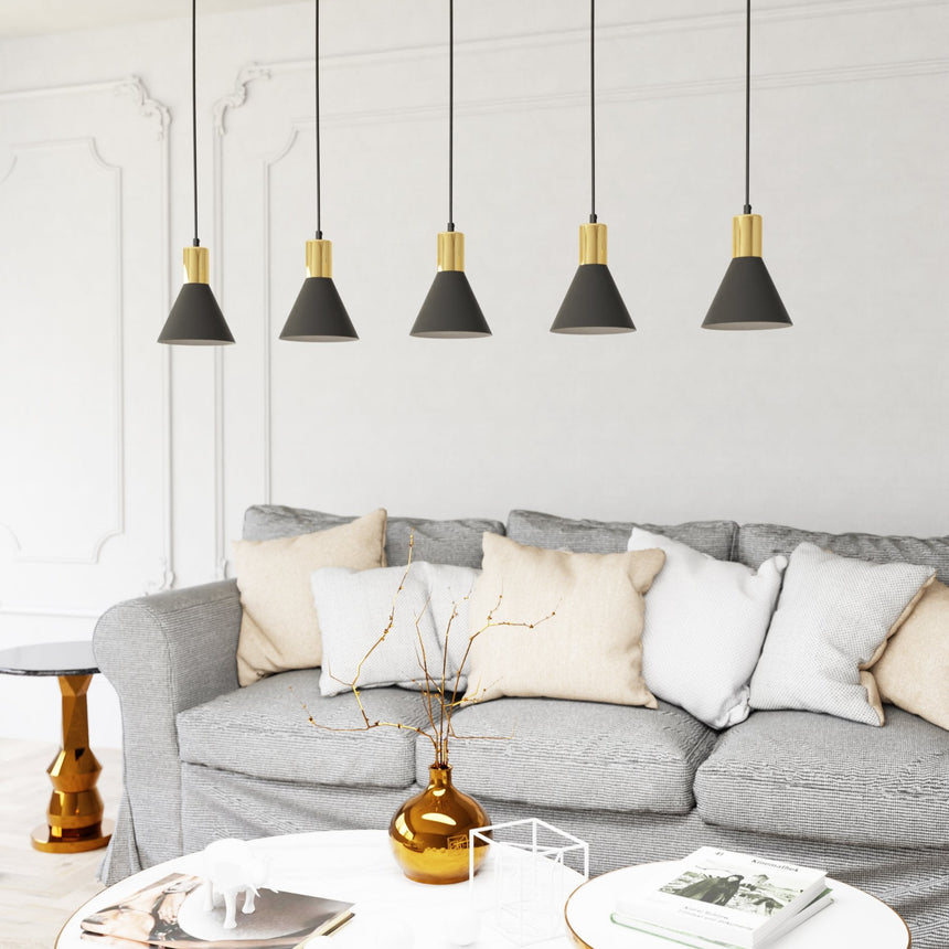 Rosa 5 fém függőlámpa