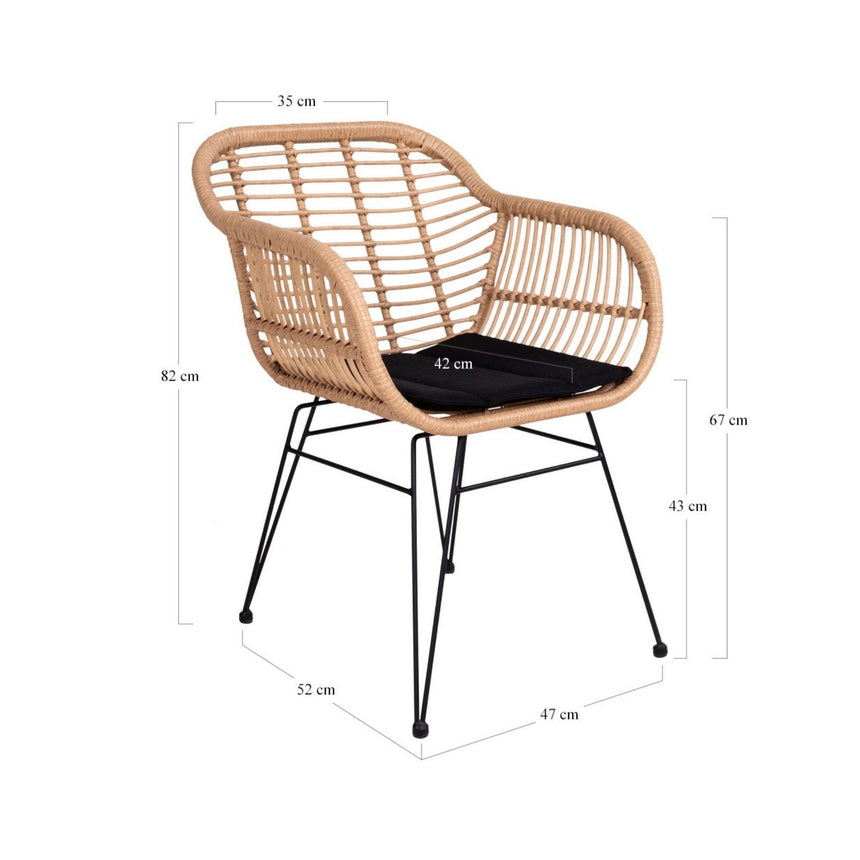 Texel rattan kerti szék-4