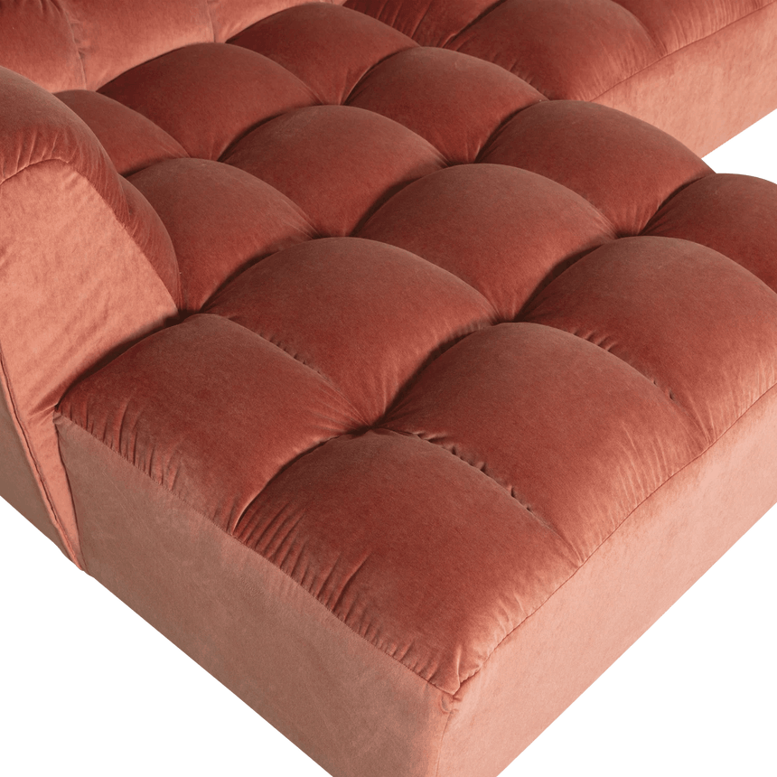 Allure left-hand velvet corner sofa