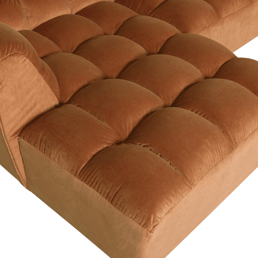 Allure left-hand velvet corner sofa