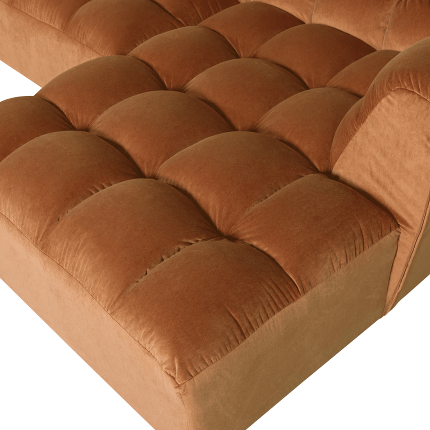 Allure right-hand velvet corner sofa