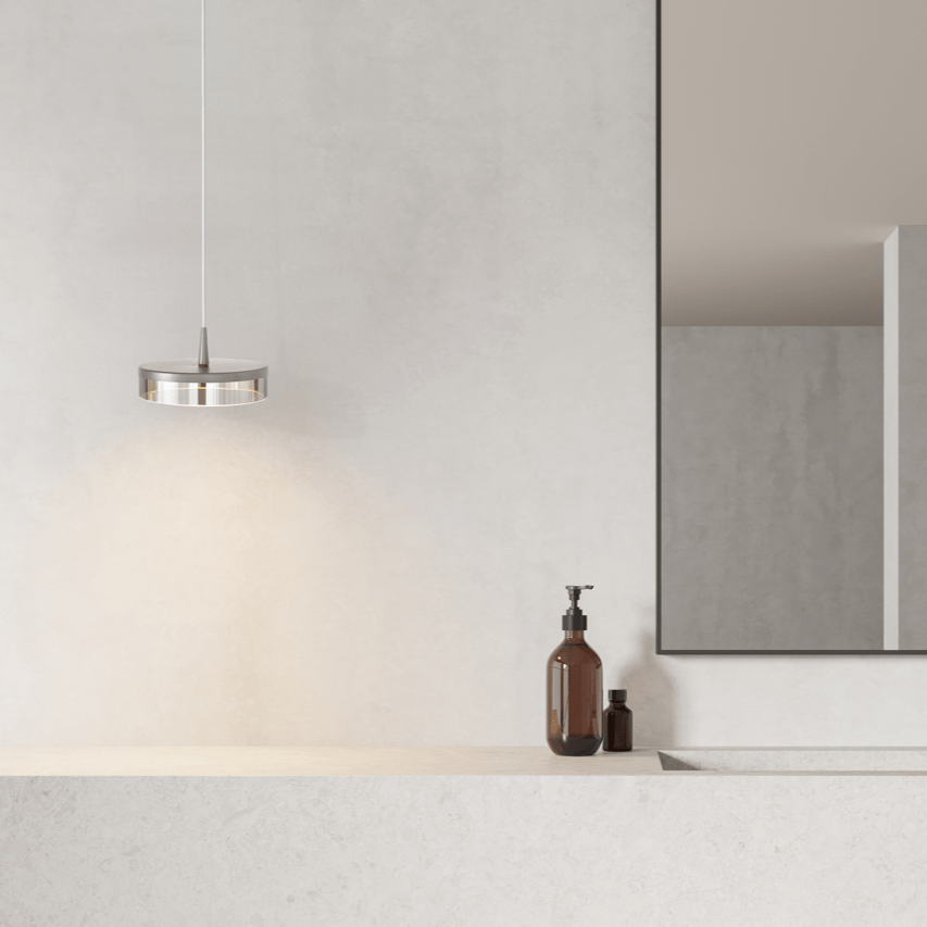 Imperia glass nickel pendant lamp