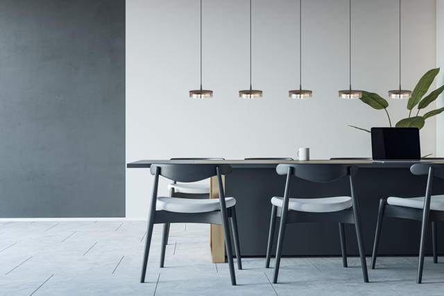 Imperia glass dark brown pendant lamp