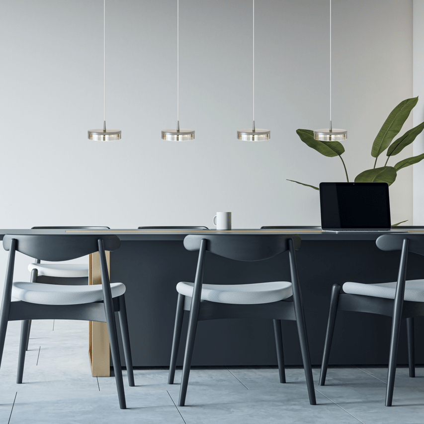 Imperia glass nickel pendant lamp