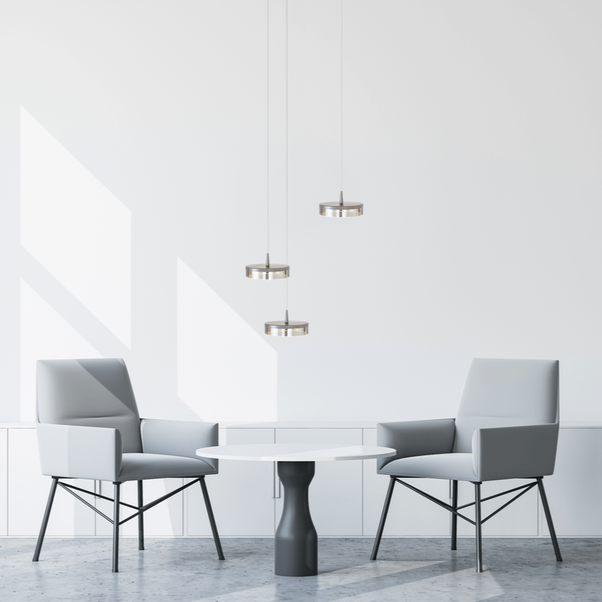 Imperia glass nickel pendant lamp