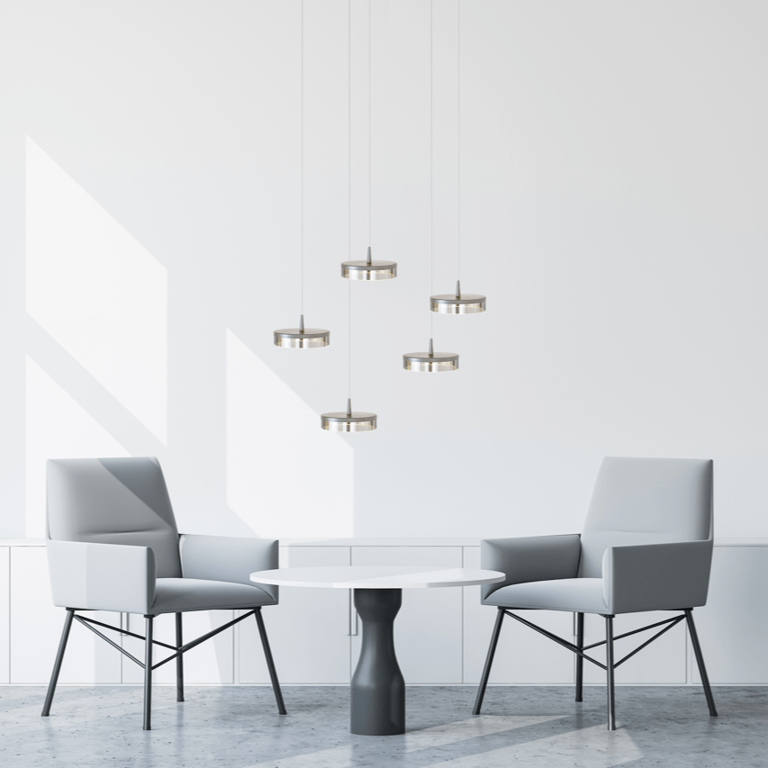 Imperia glass nickel pendant lamp