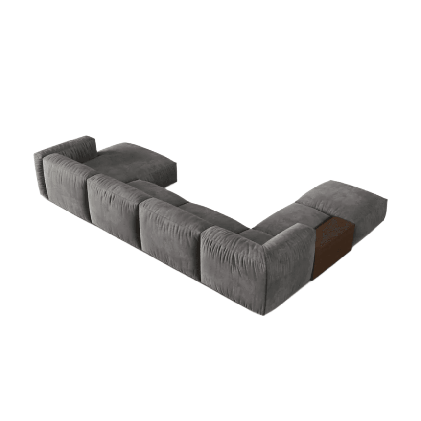 Martina U-shaped velvet sofa with left corner unit
