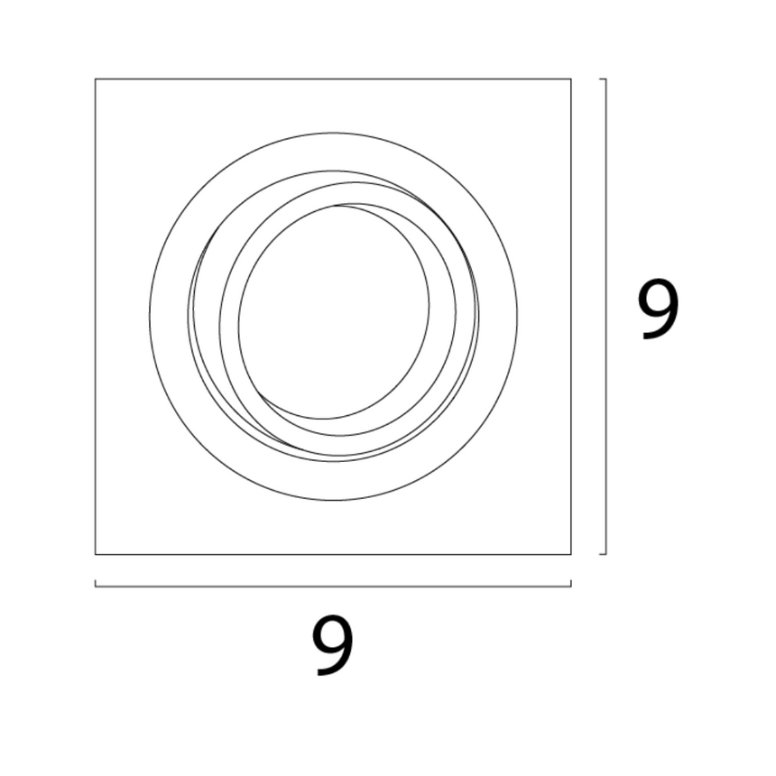 Di Moda fém mennyezeti spot lámpa fekete foglalattal