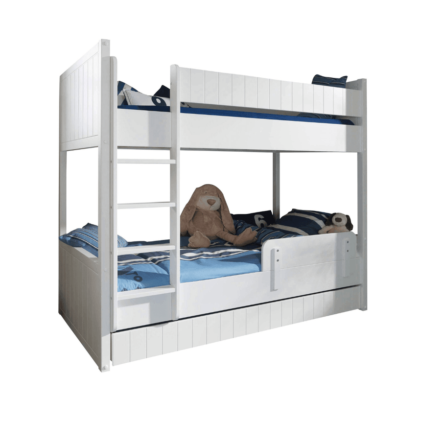 Robin wooden bunk bed, 90x200 with bed linen holder
