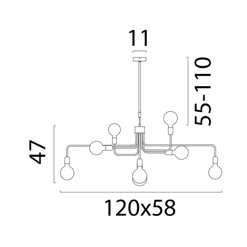 Octo fém függőlámpa 120