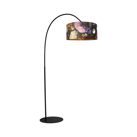 Arch fabric floor lamp with black frame 183x91